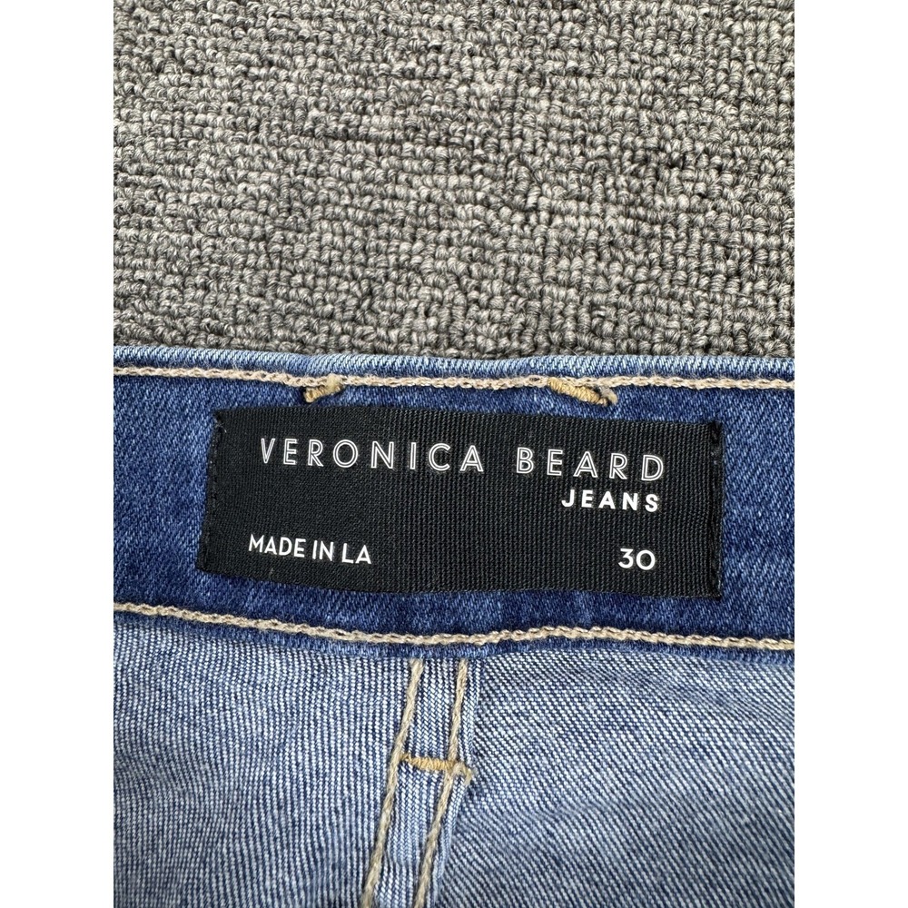 Veronica Beard Jeans Womens 30 Blue Ryleigh Slim Straight High Rise Made USA - Picture 3 of 11